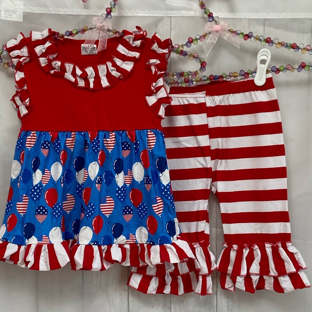 Girls Red, White and blue outfit